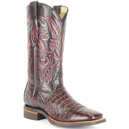 Men's King Exotic Cowboy Style By Los Altos Boots Botas For Sale Snip Toe Black Cherry Genuine Smooth Caiman Dress Cowboy Boot Cheap Priced For Sale Online - 6EE