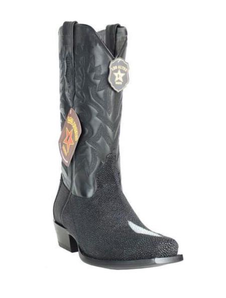 Men's Los Altos Boots Classic Genuine Stingray 7 Toe Single Stone Handmade Dress Cowboy Botas De Mantarraya - Mantarraya Boots Cheap Priced For Sale Online - 6.0 Standard / D / Medium