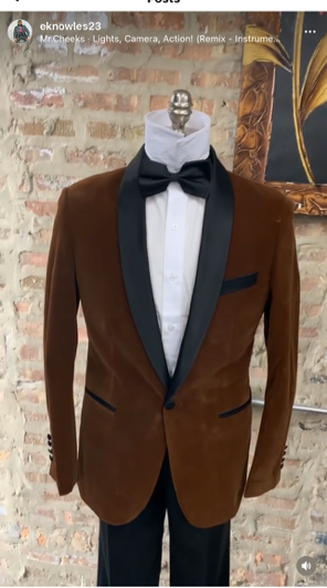 Mens Brown Velvet Tuxedo with Black Satin Shawl Lapel One Button Formal Suit Jacket