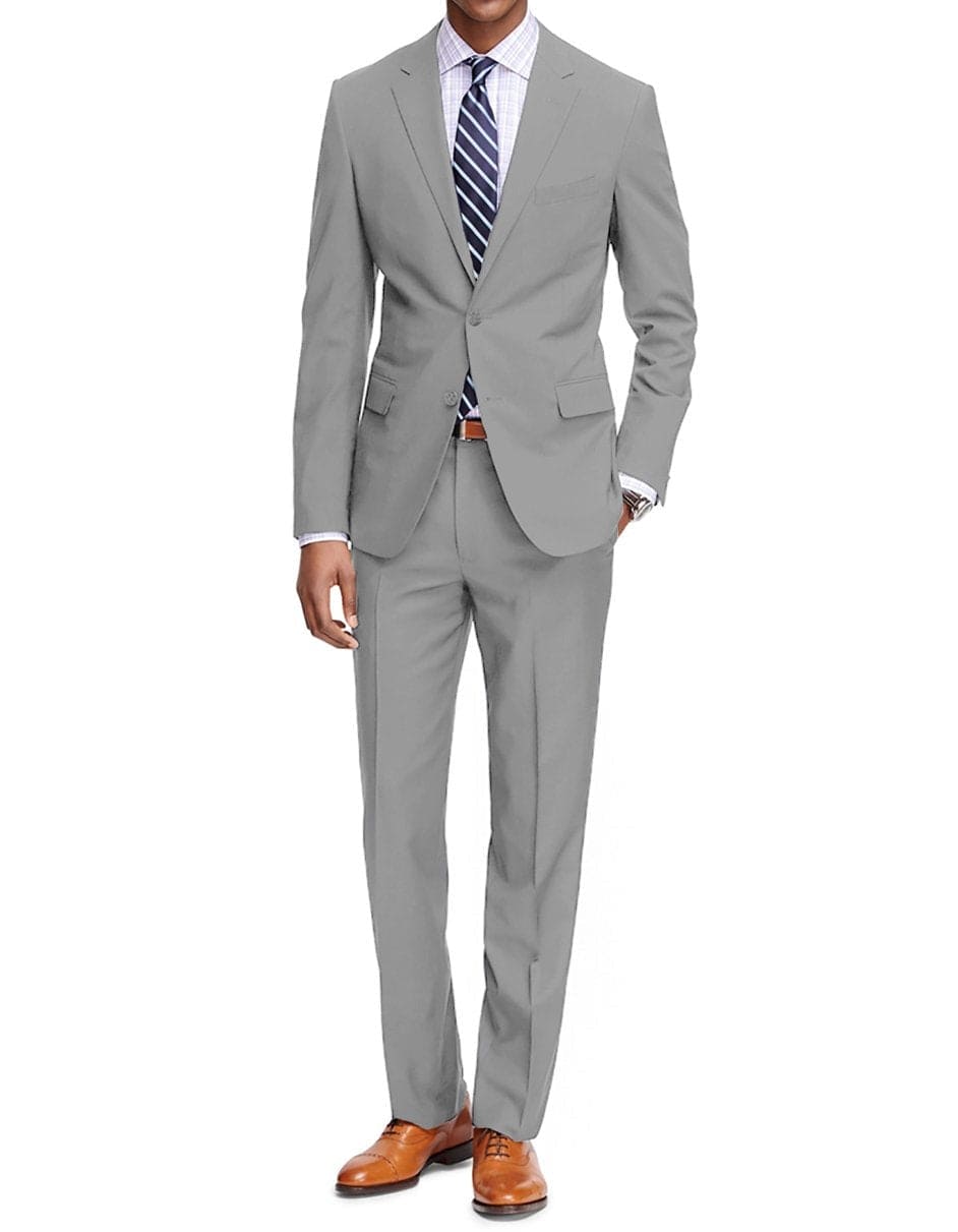 Mens Grey Suit Mens Slim Fit Suit Lt Grey - 38 Short Jacket+32 Waist Adjust   28to34)(Height: 5 4 to5 7 )(Neck    15-16.5)S-M)