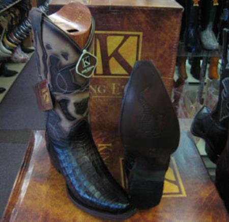 Mens Genunie Crocodile King Exotic Boots Cowboy Style By Los Altos Botas For Sale Snip Toe Western Cowboy Brown Dress Cowboy Boot Cheap Priced For Sale Online - 6.0 Standard / D / Medium