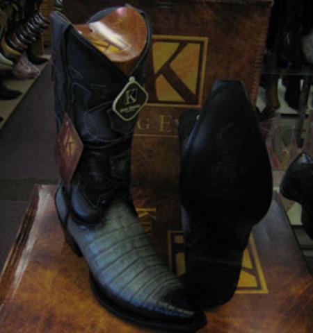 Mens King Exotic Boots Cowboy Style By Los Altos Botas For Sale Snip Toe Genuine Crocodile Western Cowboy Dress Cowboy Boot Cheap Priced For Sale Online Gray - 6.0 Standard / D / Medium
