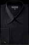 NTDS3008 Best Cheap Priced Designer Sale Men's Solid Black French Cuff Curved Pat Riley Collar Men's Dress Shirt