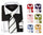 fashion Tie&Hanky French Cuff Style White Collar Two Toned Contrast Multi-color Men's Dress Shirt