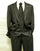 Mens 2 Button Gangster Pinstripe  Striped Pattern homecoming  in black