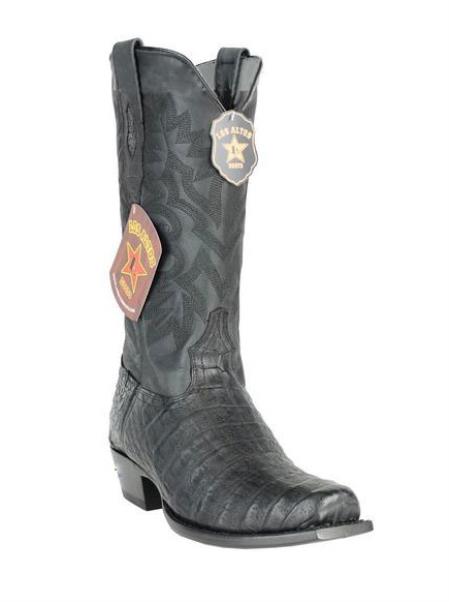 Men's 7 Toe Style Leather Los Altos Boots Genuine Caiman Belly Gray Dress Cowboy Boot Cheap Priced For Sale Online Handcrafted - 6.0 Standard / D / Medium