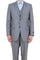 Mens Gray 3 Piece Sharkskin Suit Single Breasted Notch Lapel Regular Fit
