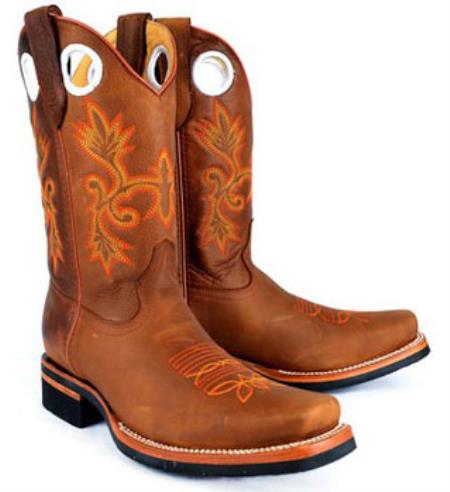 Mens King Exotic Boots Cowboy Style By Los Altos Boots Botas For Sale Rodeo Style Rage Finish Leather Cognac Dress Cowboy Boot Cheap Priced For Sale Online - 6.0 Standard / D / Medium
