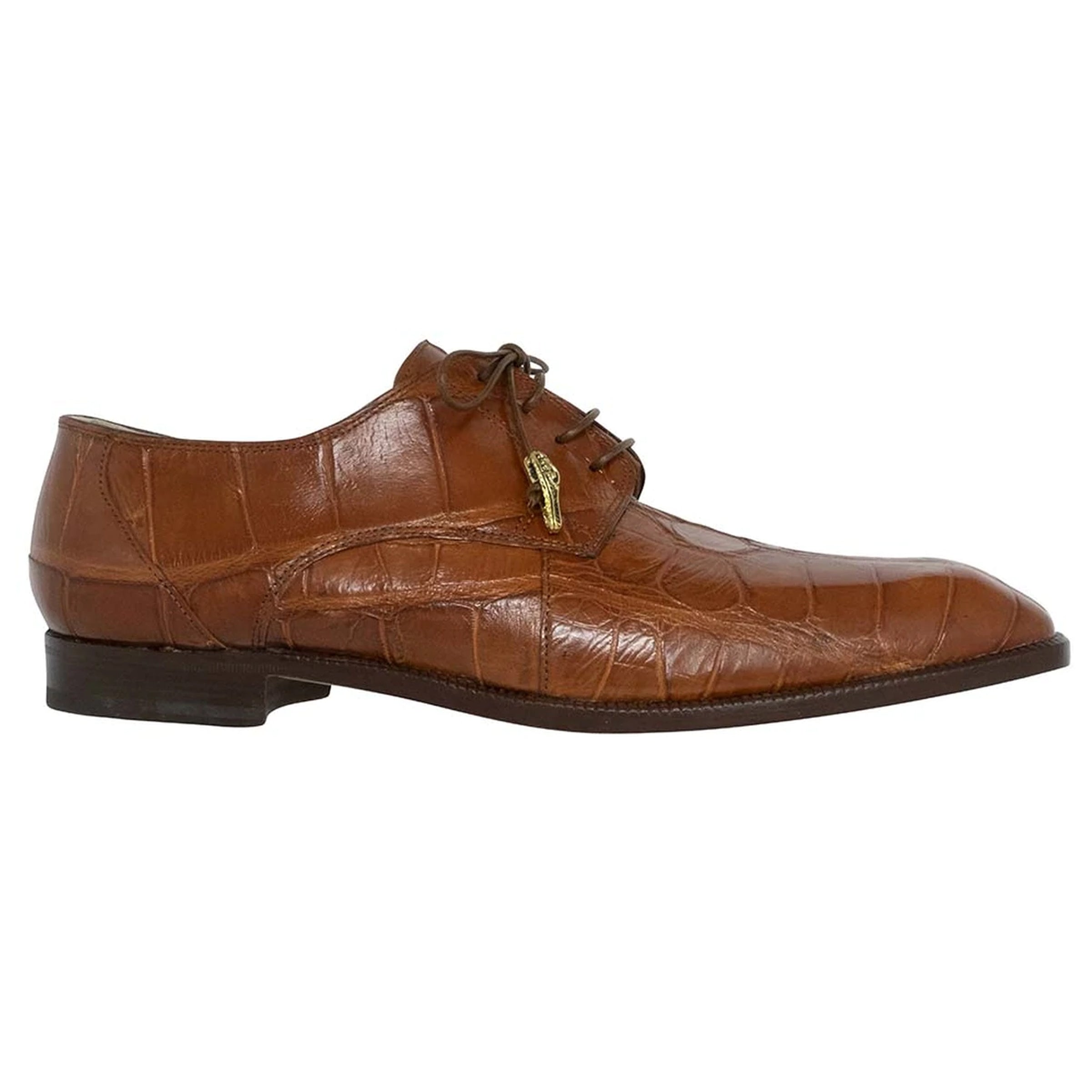Mens Mauri Earth Alligator Oxford Dress Shoe in Cognac - 8.5
