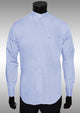 Nehru Collarless Baby Blue Light Medium Fabric Men's Dress Shirt