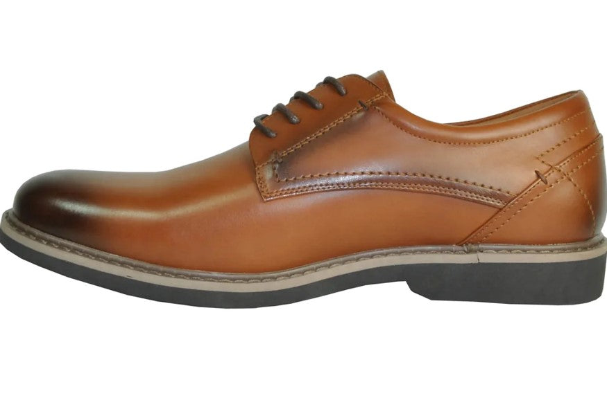 Mens Oxford Dress Antique Cognac Brown Shoe