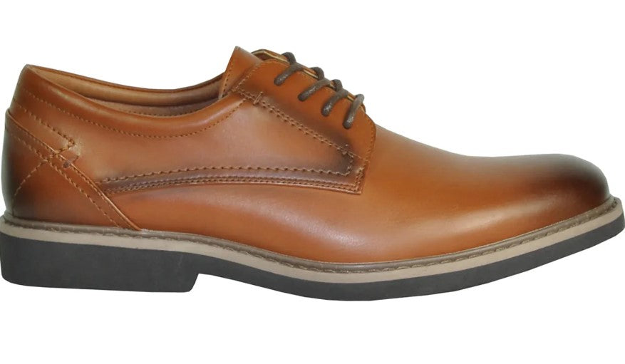 Mens Oxford Dress Antique Cognac Brown Shoe