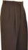 Mens Pleated Dress Pants Chocolate Brown Wide Leg Slacks Pleated baggy dress trousers-New Designer Collection