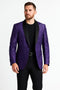 Mens Purple Paisley Pattern Blazer Jacket – Satin Finish