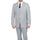 Mens Three Piece Suit - Vested Suit Mens Silver Gray ~ Grey Two-Button Vested 3 Piece Suit