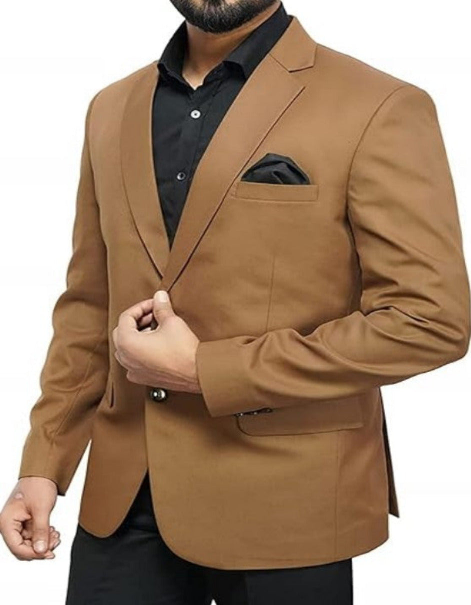 Mens Tan Sport Coat - Beige Color Blazer - Summer Jackets - 36 Short