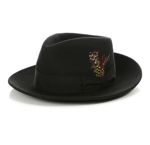 Mens black untouchable fedora hat