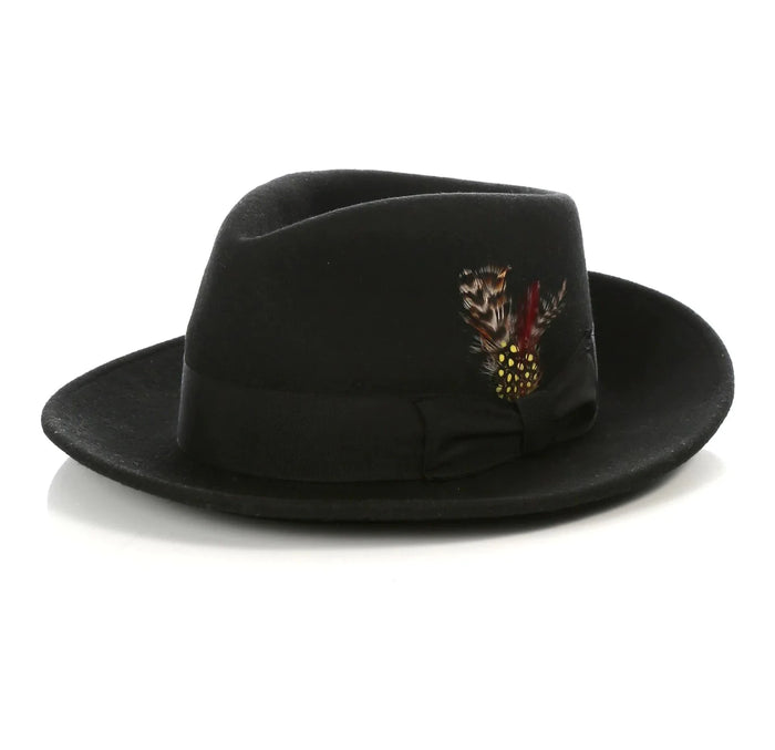 Mens black untouchable fedora hat