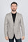 Men’s Heather Beige Cowboy Sport Coat – Classic Elbow Patch Jacket