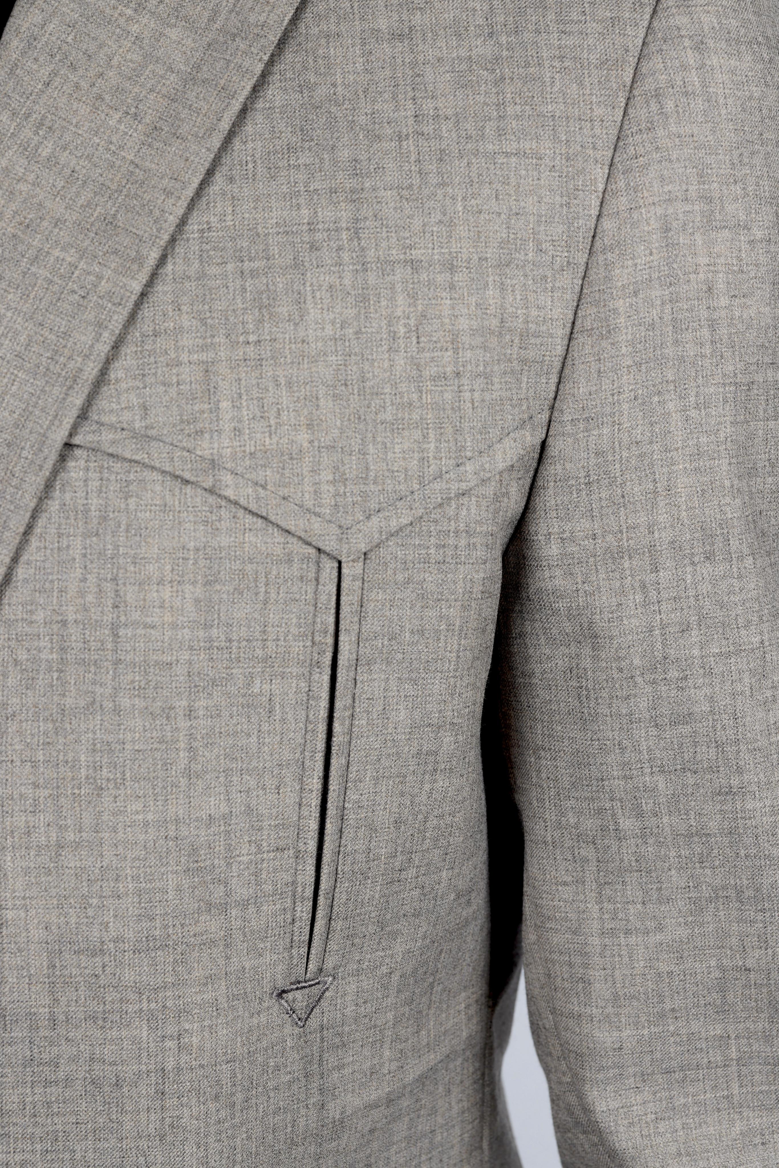 Men’s Heather Beige Cowboy Sport Coat – Classic Elbow Patch Jacket - S