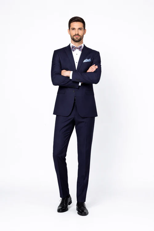 Mens Slim Fit 100% Wool Suit by Rossiman Rossi Peak Lapel Jacket and Plum Tapered Pants