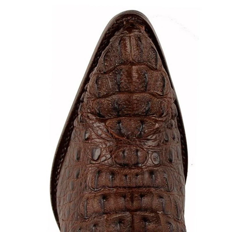 Mens King Exotic Caiman Hornback Cowboy Boots Brown (4980207) - 6 EE