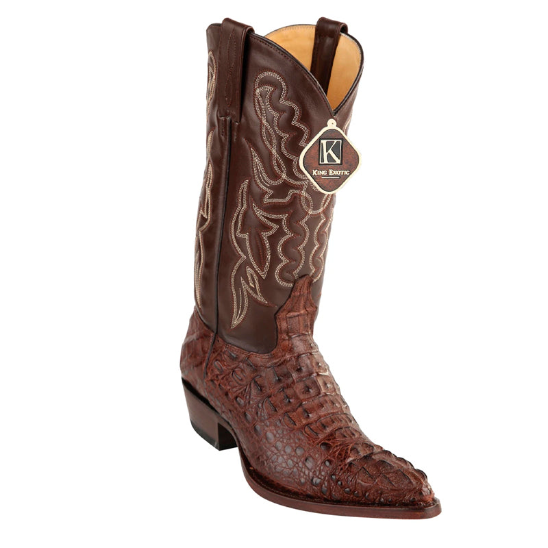 Mens King Exotic Caiman Hornback Cowboy Boots Brown (4980207) - 6 EE