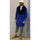Mens Royal Blue Overcoat With Fur Collar - Royal Blue Wool Topcoat