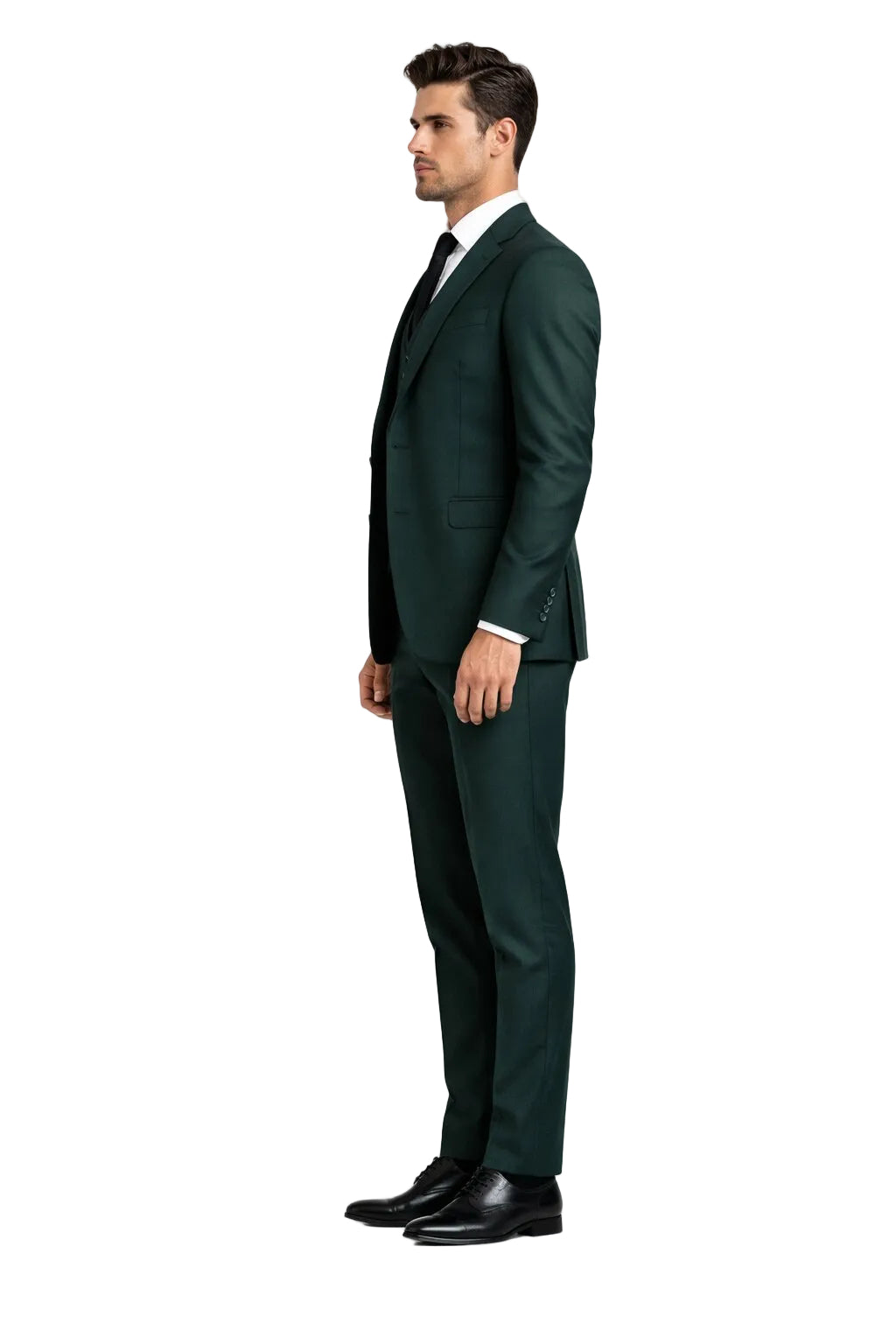 Mens Stacy Adams Suits - Designer Suit - 3 Piece Suit - Vested Suit - Flat Front Pant- Modern Fit Suits Green Suit