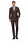 Men's Designer Double Breasted Wool Suit in Bold Brown Gangster Pinstripe.