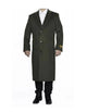 Mens Topcoat Full Length Wool Dress oloive green Top Coat