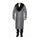 Mens Light Grey Full Length Wool Dress Top overcoat