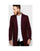 Wool Burgundy ~ Wine Chest Pocket Car Coat ~ Designer men's Wool Peacoat Sale