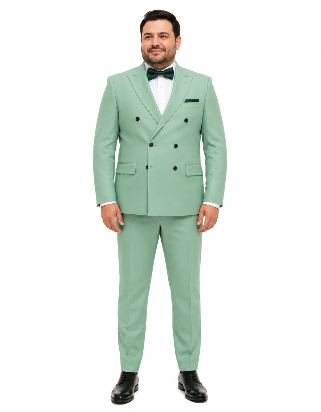 Mens Sage Green Double Breasted Suit