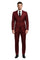 Mens Stacy Adams Suits - Designer Suit - 3 Piece Suit - Vested Suit - Flat Front Pant- Modern Fit Suits Cherry Suit