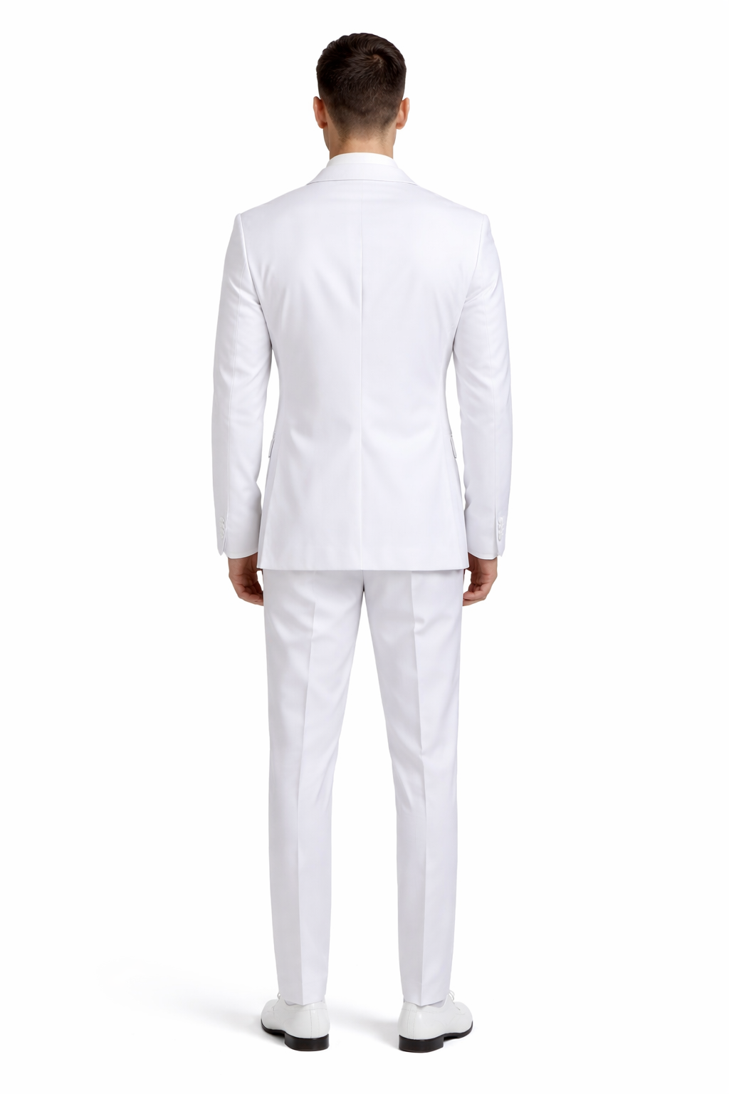Mens Stacy Adams Suits - Designer Suit - 3 Piece Suit - Vested Suit - Flat Front Pant- Modern Fit Suits White Suit - 34 Short or Extra Small