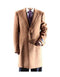 Mens Two Button Single Breasted 3/4 Length Camel Topcoat