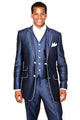 Cheap Suit - Mens Vested Slim Fit Shiny Sharkskin Tuxedo homecoming Suit In Navy Blue With White Piping