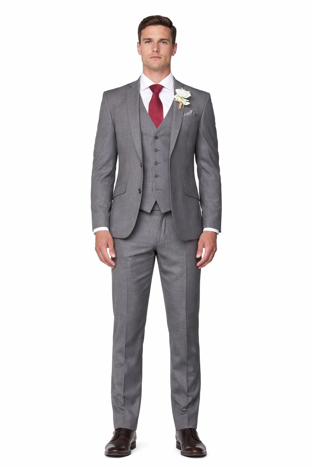 Mens Grey Groom Suit - Grey Groomsmen Suits - Gray