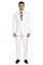 Mens Basic 2 Button Classic Fit Poplin Suit in White