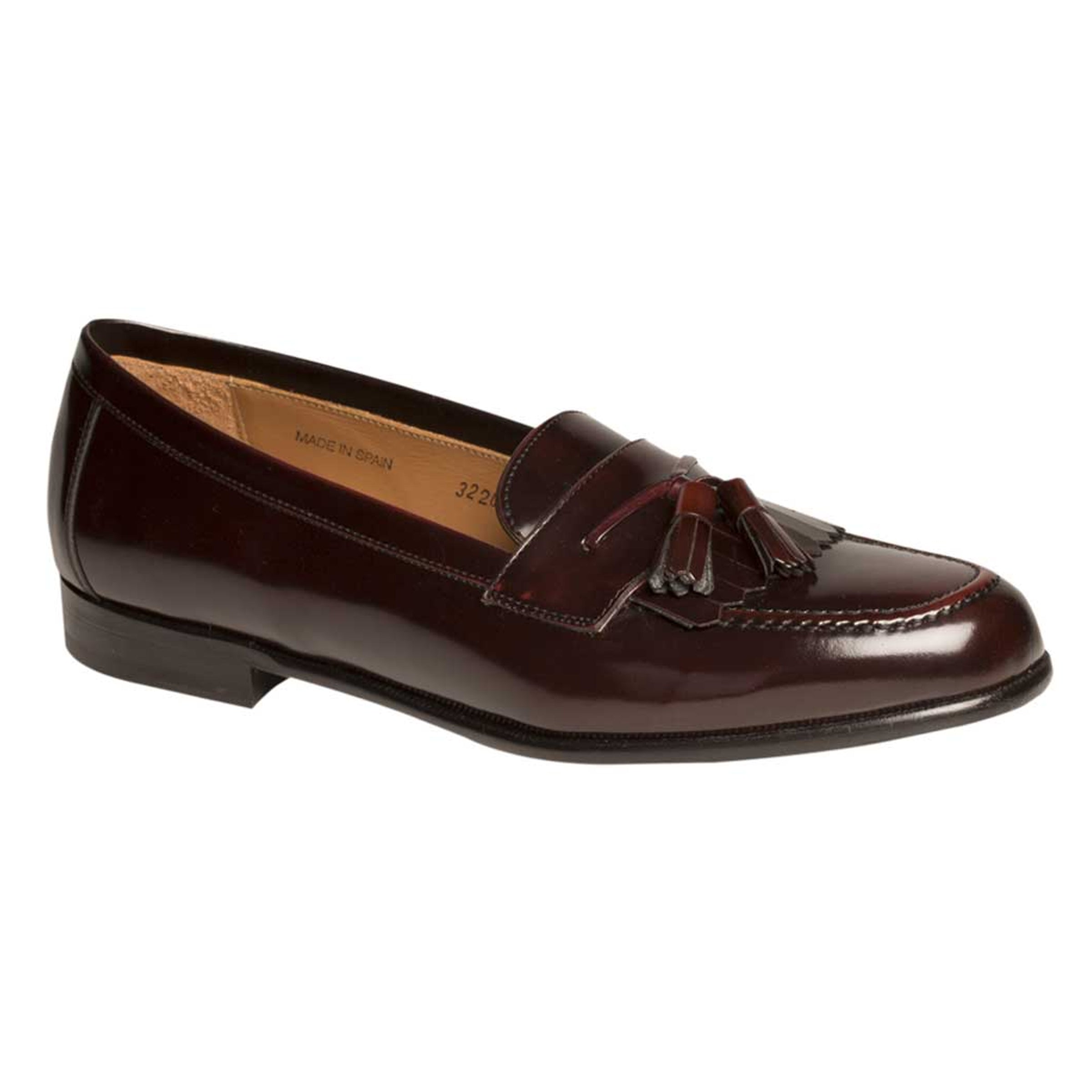 Mens Mezlan Santander Classic Tassel Loafer Dress Shoe in Burgundy - 7