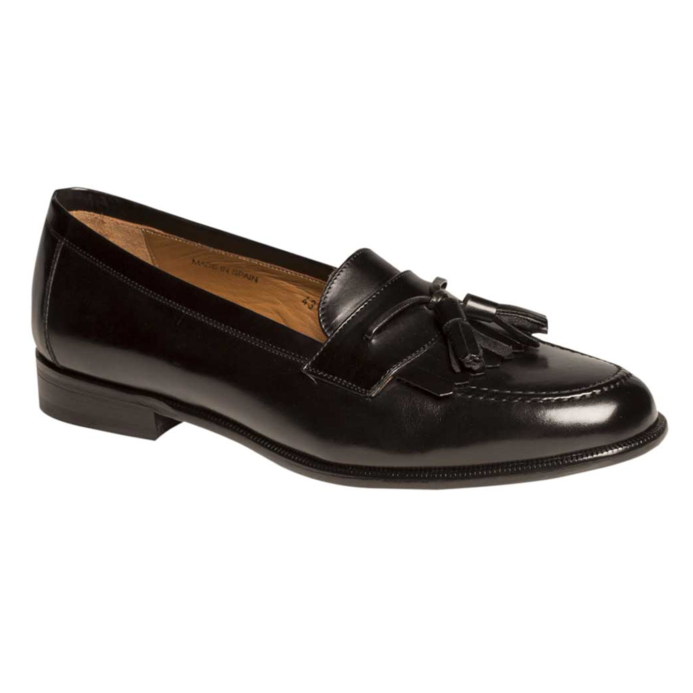 Mens Mezlan Santander Classic Tassel Loafer Dress Shoe in Black - 7