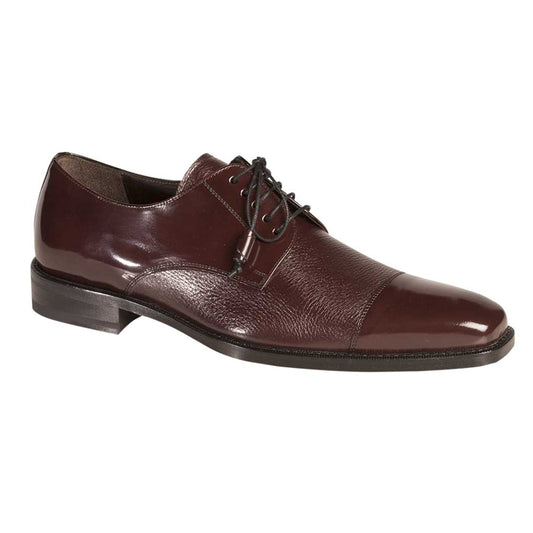 Mens Mezlan Soka Classic Cap Toe Dress Shoe in Burgundy