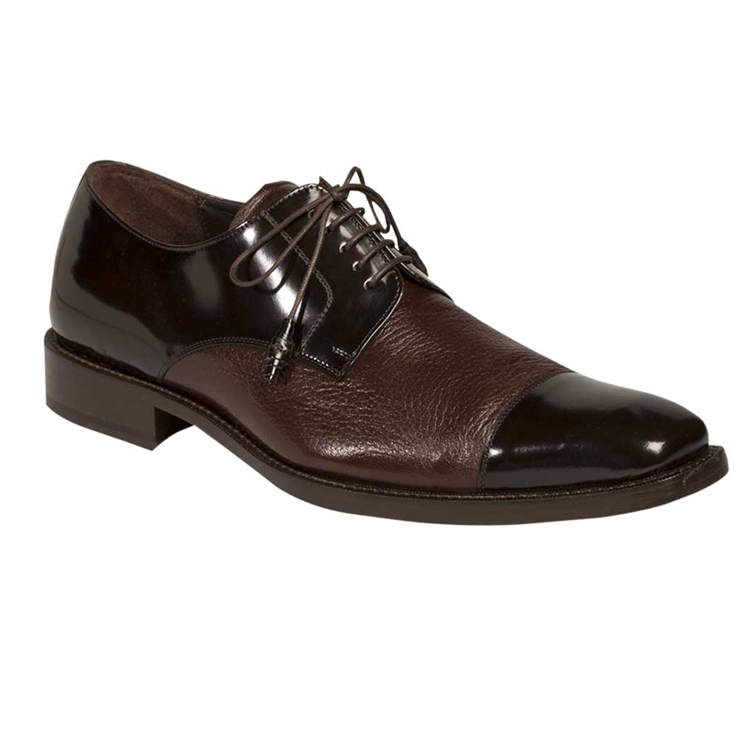 Mens Mezlan Soka Classic Cap Toe Dress Shoe in Burgundy - 7