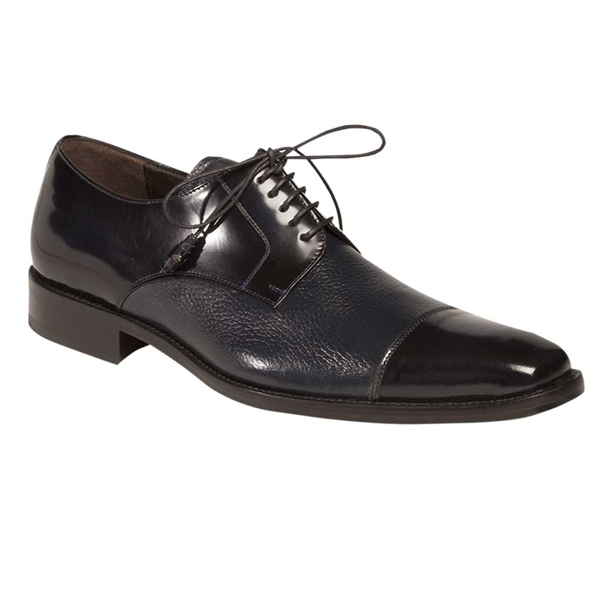 Mens Mezlan Soka Classic Cap Toe Dress Shoe in Navy - 7