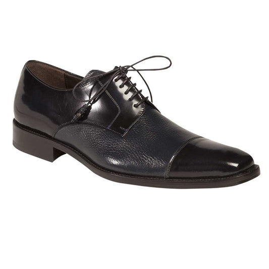 Mens Mezlan Soka Classic Cap Toe Dress Shoe in Navy