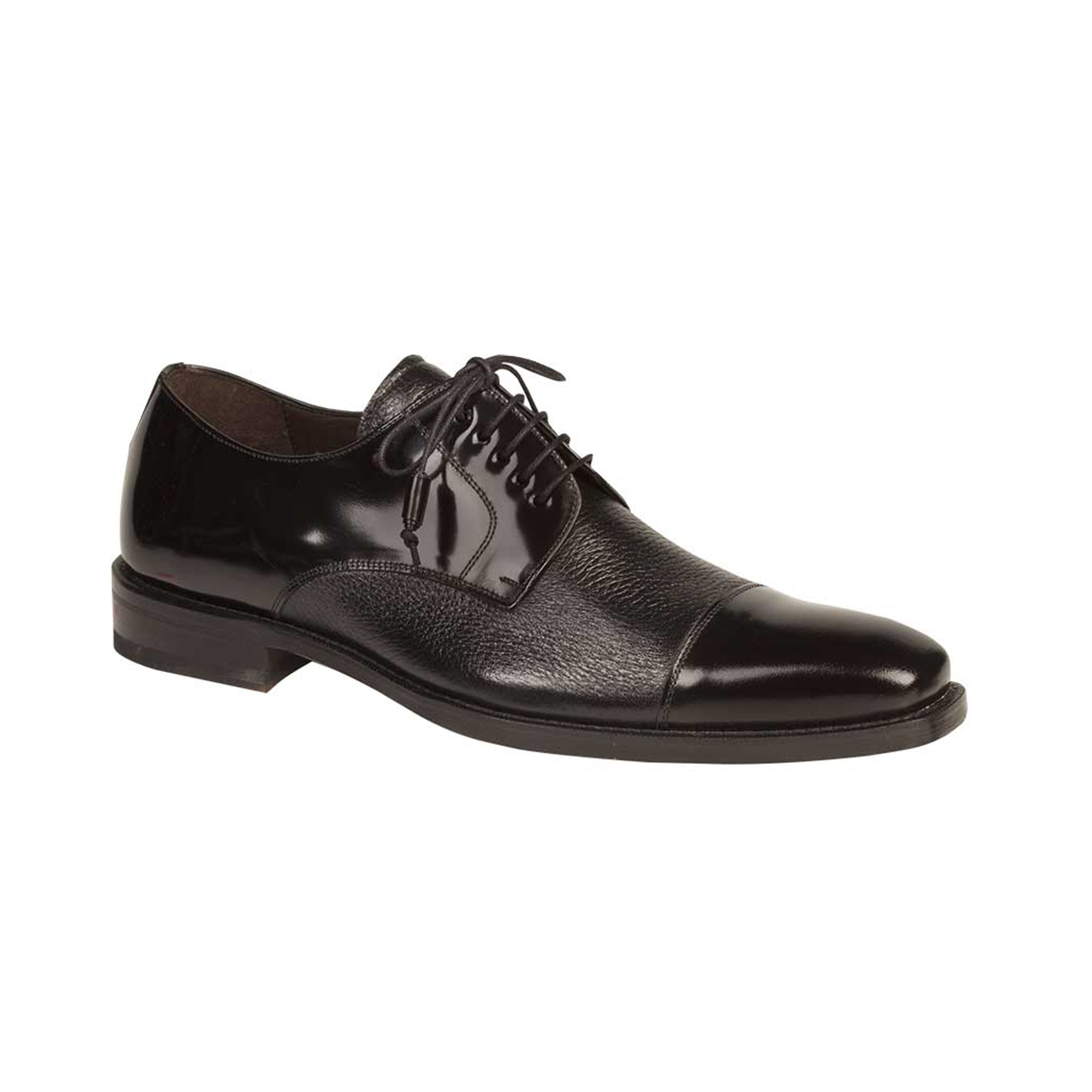 Mens Mezlan Soka Classic Cap Toe Dress Shoe in Black - 7