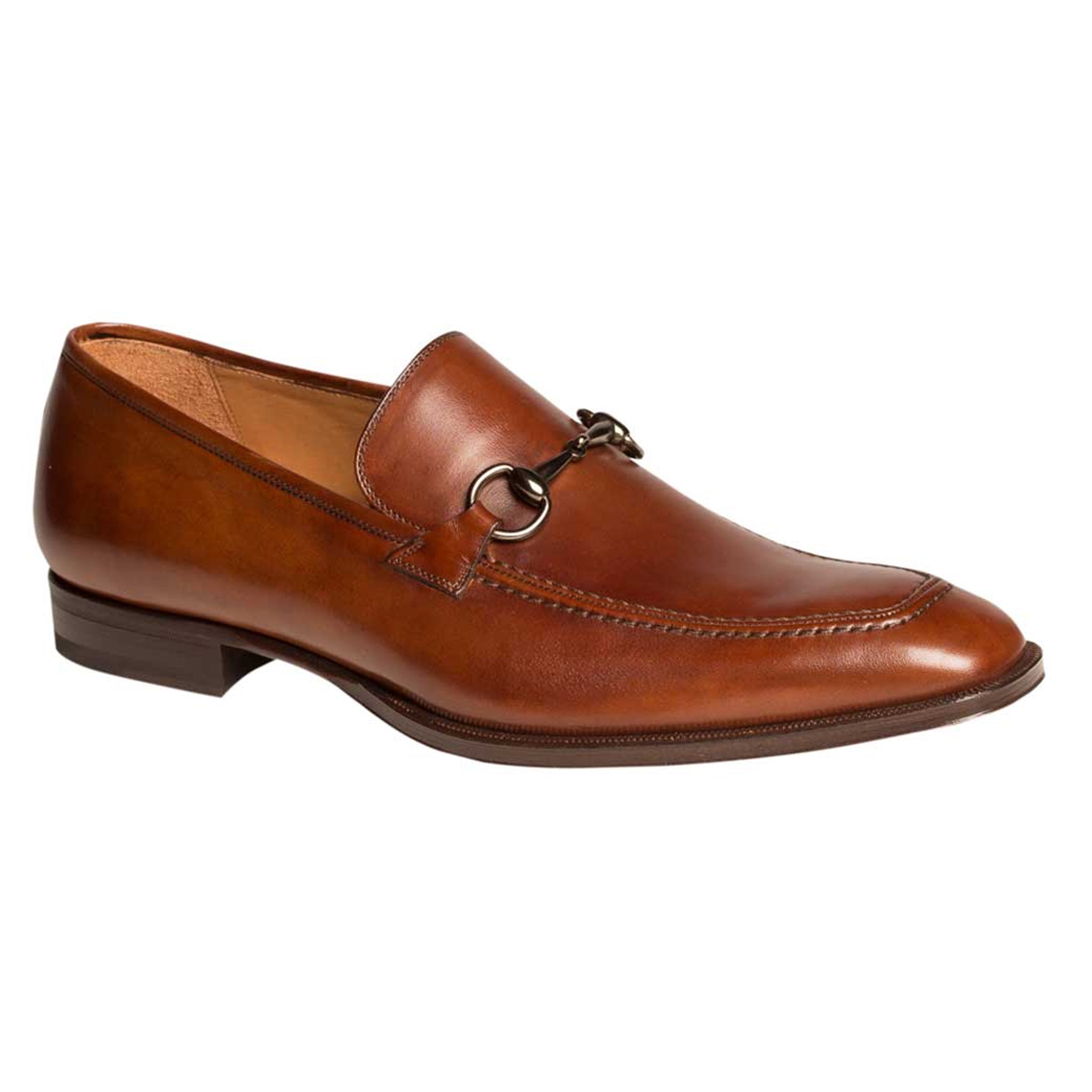 Mens Mezlan Tours Calfskin Slip On Loafer in Cognac - 7