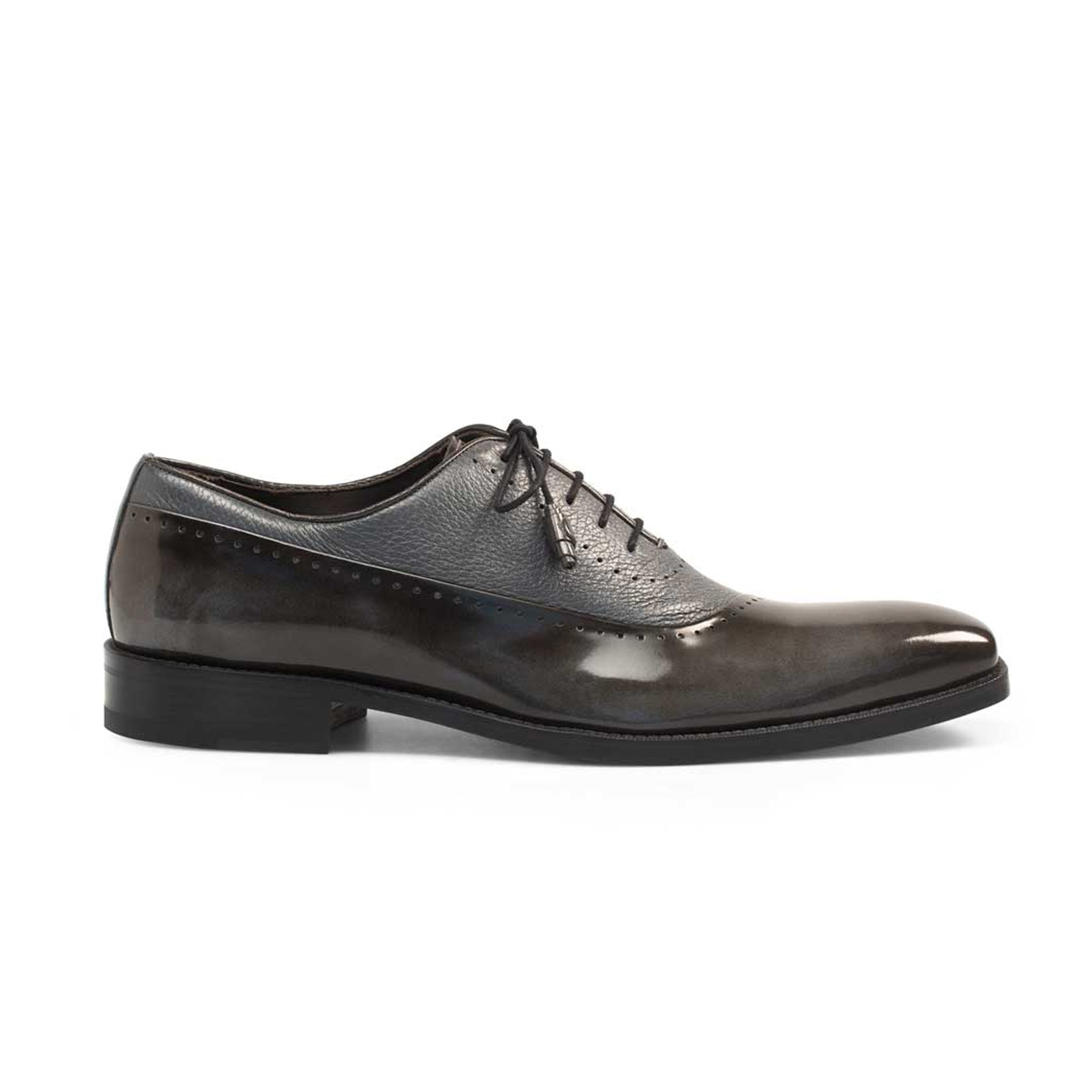 Mens Mezlan Postdam Calfskin Oxford Dress Shoe in Black - 7.5