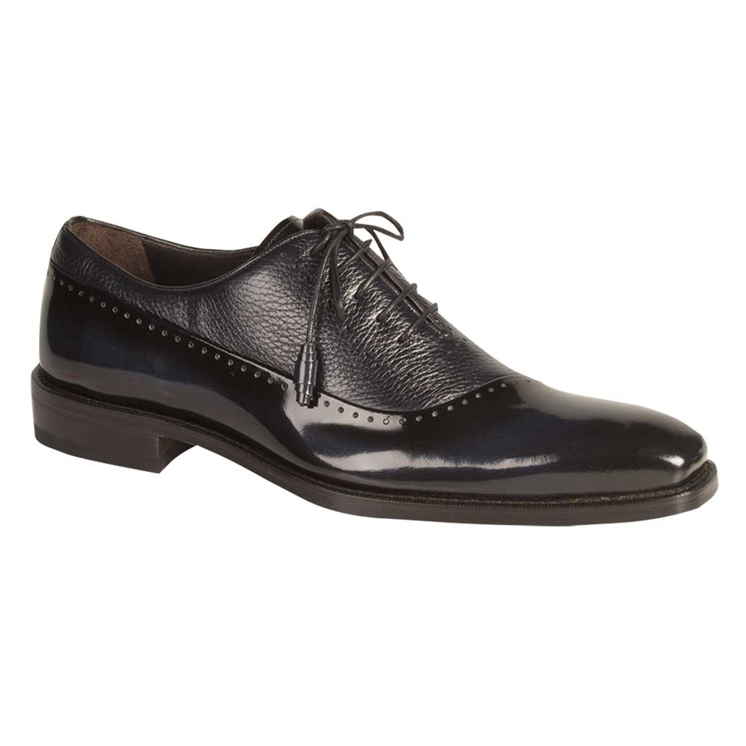 Mens Mezlan Postdam Calfskin Oxford Dress Shoe in Black - 7.5